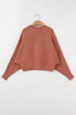 Wide Rib Knit Button Front Dolman Sleeve Sweater Cardigan